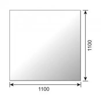 Glasbodenplatte 6mm ESG Sicherheitsglas - Quadrat 1100 x 1100 mm