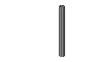 Rauchrohr 1000mm Längenelement - 120 mm - schwarz