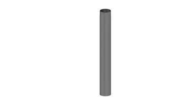 Rauchrohr 1000mm Längenelement - 130 mm - grau