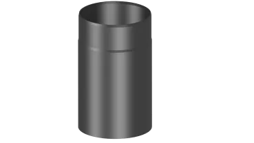 Rauchrohr 250mm Längenelement - 150 mm - schwarz