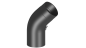 Preview: Fullformbogen 45° mit Tür - 150 mm - schwarz