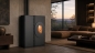Preview: Pelletofen Haas+Sohn HSP 4.0-F2 – Tür oval, Keramik schwarz-glänzend – 2,7 bis 8,5 kW