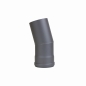Preview: Pelletofenrohr Bogen 15° - 80 mm - gussgrau