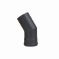 Preview: Pelletofenrohr Bogen 30° - 80 mm - schwarz
