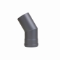 Preview: Pelletofenrohr Bogen 30° - 80 mm - gussgrau