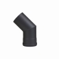 Preview: Pelletofenrohr Bogen 45° - 100 mm - schwarz