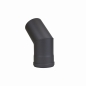 Preview: Pelletofenrohr Bogen 45° - 100 mm - schwarz