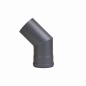 Preview: Pelletofenrohr Bogen 45° - 100 mm - gussgrau