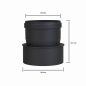 Preview: Pellet-Erweiterung 100 mm auf 120 mm - gussgrau