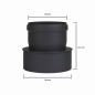 Preview: Pellet-Erweiterung 100 mm auf 130 mm - gussgrau