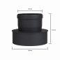 Preview: Pellet-Erweiterung 100 mm auf 150 mm - gussgrau