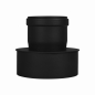 Preview: Pellet-Erweiterung 80 mm auf 130 mm - schwarz