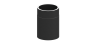 Preview: Rauchrohr 250mm Längenelement - doppelwandig - 150 mm