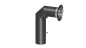 Preview: Rauchrohrset klassisch 700/450 mm mit Tür, Drosselklappe, Wandrosette und Wandfutter - 120 mm - schwarz