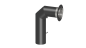 Preview: Rauchrohrset klassisch 700/450 mm mit Tür, Drosselklappe, Wandrosette und Wandfutter  - 180 mm - schwarz