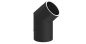 Preview: Rauchrohrwinkel 45° mit Tür - doppelwandig - 150 mm
