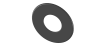 Preview: Wandrosette 90mm breiter Rand  - 130 mm - schwarz