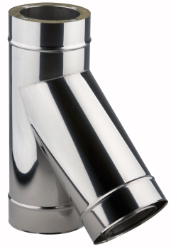 Preview: T-Anschluss 45° - 180mm - doppelwandig - Professional 06