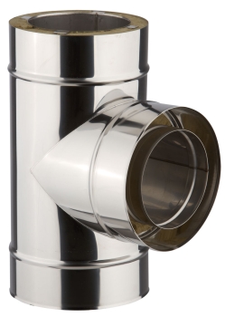 Preview: T-Anschluss 90° - 225mm - doppelwandig - Professional 06