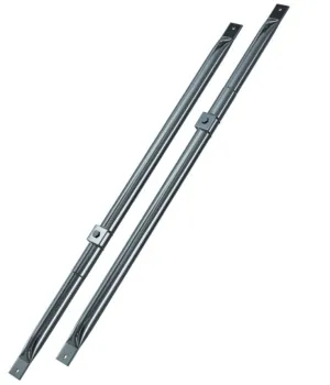 Abspannsystem bestehend aus 1x Abspannschelle und 2x Abspannstangen (teleskopierbar 1,5 bis 2,5m) - 130mm - doppelwandig - Professional 06