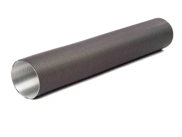 Aluflexrohr 1500mm 2-lagig, Ø 100 mm, grau beschichtet