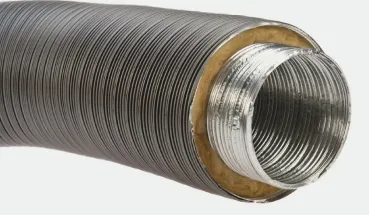 Aluflexrohr 800mm isoliert 5-lagig, Ø 100 mm, grau beschichtet