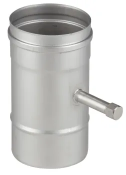 Rohr mit Kondensatablauf L=250 mm - 100mm - einwandig - EW Professional 06