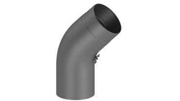 Preview: Fullformbogen 45° mit Tür - 150 mm - grau