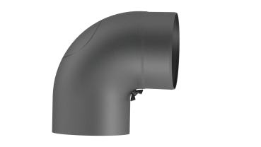Fullformbogen 90° mit Tür - 150 mm - grau