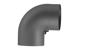 Fullformbogen 90° mit Tür - 150 mm - grau