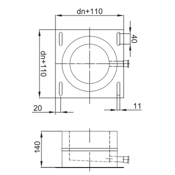 Preview: Fundamentplatte mit Ablauf - 150mm - doppelwandig - Professional 06