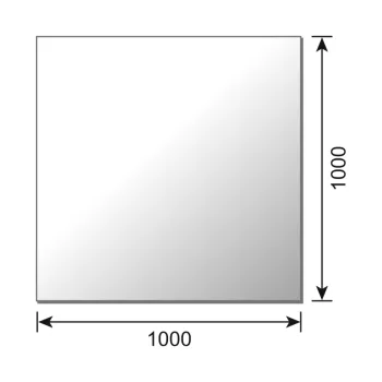 Glasbodenplatte 6mm ESG Sicherheitsglas - Quadrat 1000 x 1000 mm