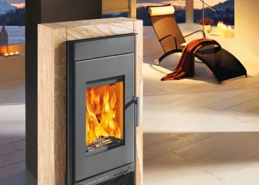 Kaminofen Haas + Sohn Hasvik - anthrazit - Woodstone Prestige - 8kw