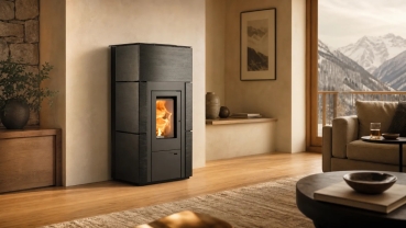 Preview: Pelletofen Haas+Sohn HSP 6 HELENA RLU – perl-anthrazit/weiß inkl. WLAN-Modul – 2,4 bis 8,3 kW