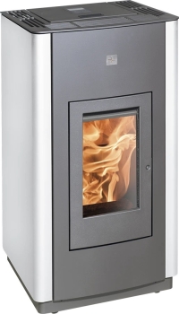 Pelletofen Haas+Sohn HSP 6 PELLETTO IV – perl-anthrazit/weiß inkl. WLAN-Modul – 2,4 bis 8,3 kW