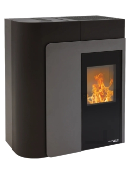 Pelletofen Haas+Sohn HSP 8 VOLTERRA II – tief-schwarz/Front perl-grau inkl. WLAN-Modul – 2,5 - 8,5 kW