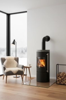 Preview: Kaminofen Haas+Sohn LUMO S – tief-schwarz – 5,5 kW