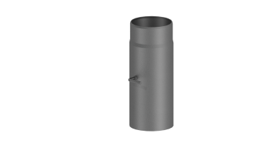 Rauchrohr 250mm Längenelement mit Drosselklappe  - 160 mm - grau
