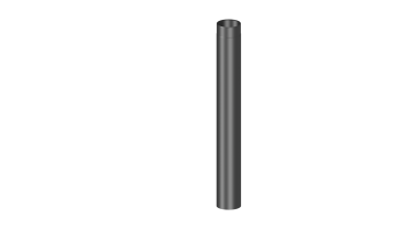 Rauchrohr 1000mm Längenelement  - 160 mm - schwarz