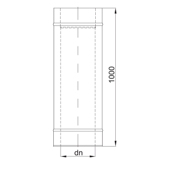 Preview: Längenelement 1000 mm - 150mm - doppelwandig - Professional 06