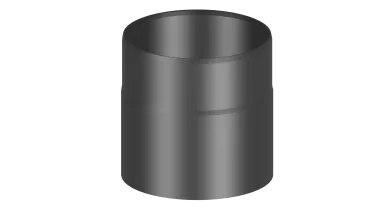 Rauchrohr 150mm Längenelement - 150 mm - schwarz