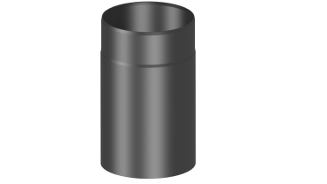 Rauchrohr 250mm Längenelement  - 160 mm - schwarz