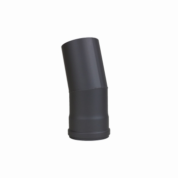 Preview: Pelletofenrohr Bogen 15° - 80 mm - schwarz