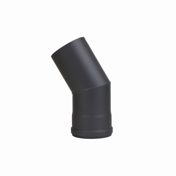 Pelletofenrohr Bogen 30° - 80 mm - schwarz