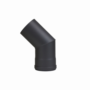 Pelletofenrohr Bogen 45° - 100 mm - schwarz