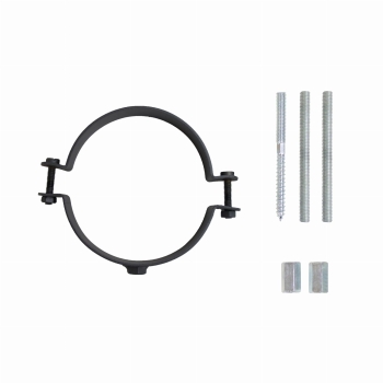 Pelletofenrohr Rohrhalter-Set - 100 mm - schwarz