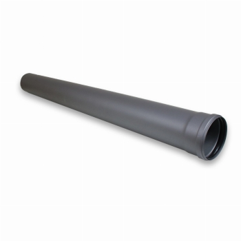 Preview: Pelletofenrohr 1000mm Längenelement - 100 mm - gussgrau