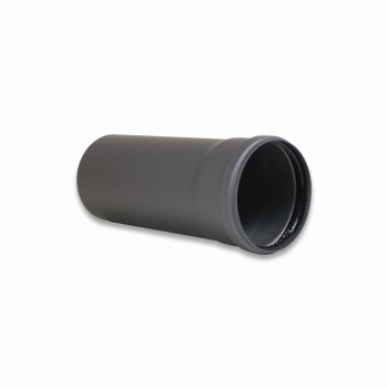 Preview: Pelletofenrohr 250mm Längenelement - 100 mm - gussgrau