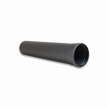 Preview: Pelletofenrohr 500mm Längenelement - 100 mm - gussgrau