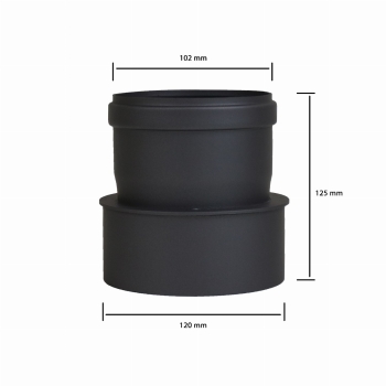 Preview: Pellet-Erweiterung 100 mm auf 120 mm - schwarz